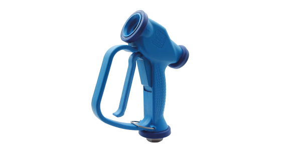 Lagedrukpistool RB35 met swivel Viton afdichting, gezien van voren