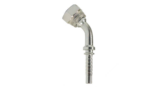 Persnippel 3/8" Binnendraad(Wartel) 45Â° gebogen DN10 Slang Staal, weergave van het product