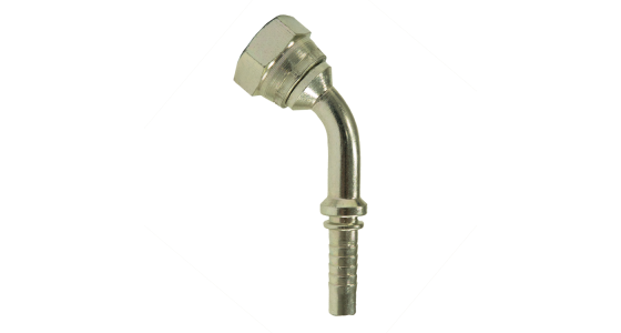 Persnippel 1/2" Binnendraad(Wartel) 45Â° gebogen DN10 Slang Staal, weergave van het product