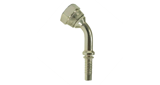 Persnippel 1/2" Binnendraad(Wartel) 45Â° gebogen DN12 Slang Staal, weergave van het product