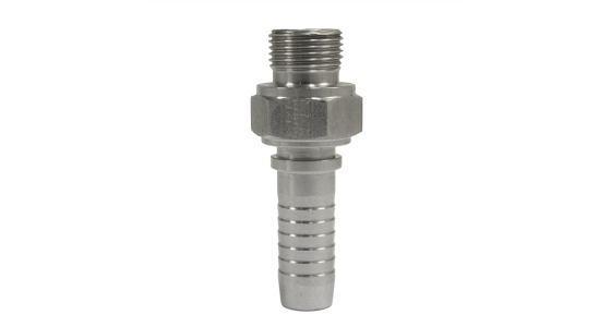 Persnippel 1/2" Buitendraad - DN12 Slang - RVS