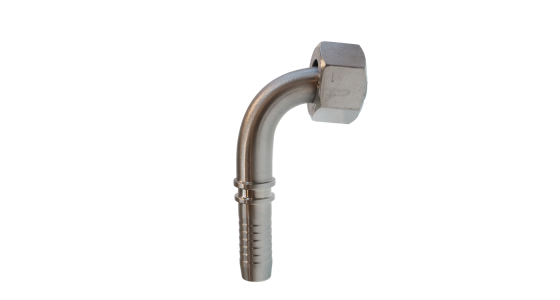 Tankaansluitset Haaks Messing In: 3/4" bu Uit: slangpilaar 13 mm, gezien van voren
