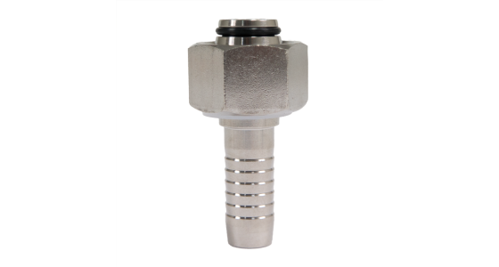 Persnippel M22x1,5 bolkop inlcusief wartel DN12 Slang RVS, weergave van het product