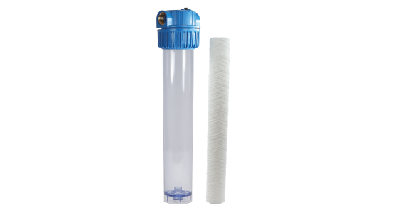 Waterfilter 20" - Transparant - Inclusief 20 micron(mu) touwpatroon