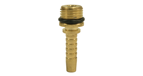 Persnippel 1/8" Buitendraad DN06 Slang Messing, gezien van voren