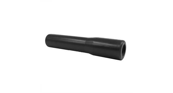 Knikbeschermer DN06(1/4") Zwart, gezien van voren
