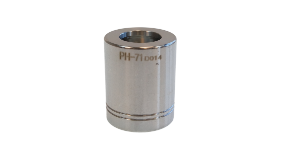 Pershuls 1/2" DN12 RVS, gezien van voren