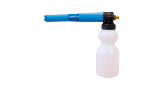 LS10 schuimlans met reservoir 1 liter Nozzle 1,5 mm 60 tot 200 Bar 9 tot 15 l/min, gezien van voren
