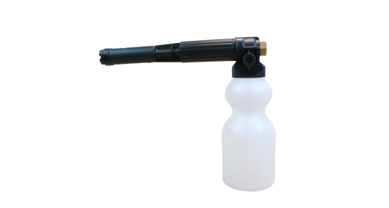 LS12 schuimlans met reservoir 1 liter Nozzle 1,5 mm 60 tot 200 Bar 9 tot 15 l/min, gezien van voren