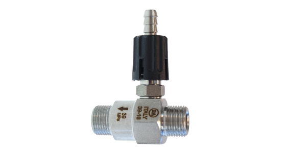 chemie injector met knop rvs 3/8 aansluiting en regelbare dosering