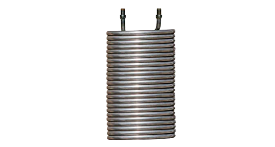 Branderspiraal Staal Hoogte: 595mm Ã˜320mm H.o.H aansluiting: 170mm, gezien van voren