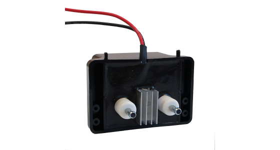 Brandertransformator TecnoMec Custom Coils 6098 Inclusief kabel, gezien van voren