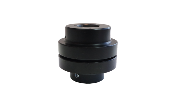 Dubbele nippel RVS 2x 1Â½" bu BSP, gezien van voren