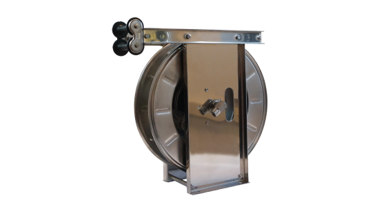 Faicom slanghaspel - Type AX - RVS - Incl. swivel - 400 Bar - Max 150°C - 3/8" bi x 3/8" bu
