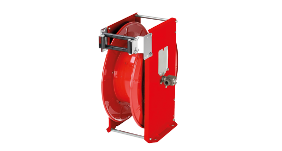 Slanghaspel TeHa - ST40/10/2 - Staal gelakt - incl. swivel - 300 Bar - Max 100°C - 2x 3/8" bi