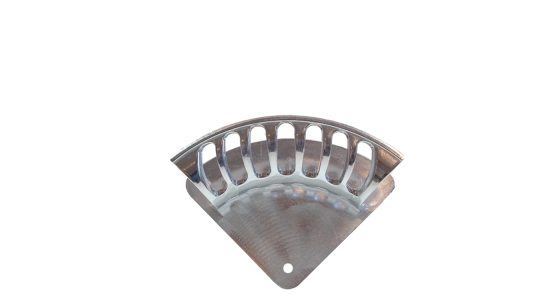 Slanghouder Type M (middel) Aluminium, gezien van voren