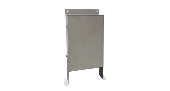 Borstelbak met afvoer - Vloer- of wandbevestiging - RVS