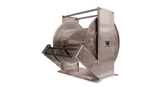 Ramex slanghaspel - RVS - Inclusief swivel, slangstop - 100 Bar - Max 90°C - 1" bu x 3/4" bi