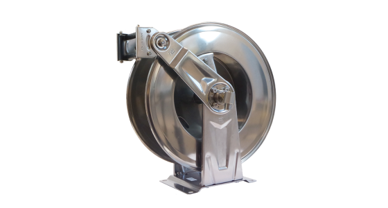 Ramex slanghaspel HR1100 - RVS - Incl. swivel - 200 Bar - Max 90°C - 1/2" bu x 1/2" bi