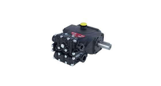 Interpump E2B2808B Plunjerpomp met holle as en flens voor E motor IEC 100 112 B14 E2 Evolution, gezien van voren