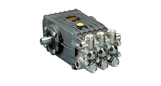 Interpump WS202L Plunjerpomp - As links - Pompkop messing-vernikkeld - Serie 47