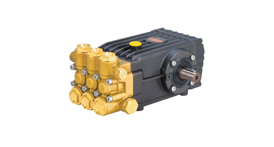 Interpump WS1630 Plunjerpomp As rechts Messing pompkop Serie 47, gezien van voren