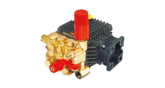 Interpump TT1512 Plunjerpomp As rechts Messing pompkop Serie 51, gezien van voren