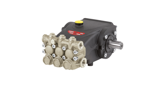 Interpump E3B1021 Plunjerpomp E3 Evolution As rechts Messing pompkop Serie 59, gezien van voren