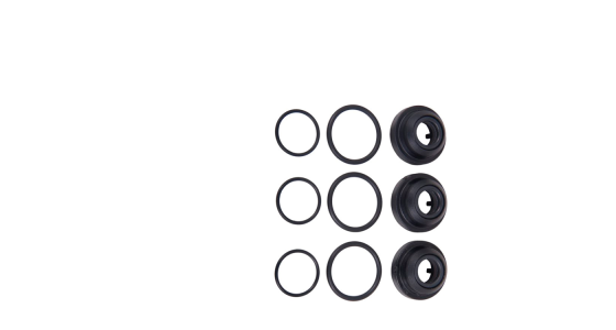 Kit 146 afdichtingset kpl. (3x) plunjer Ã˜12, gezien van voren