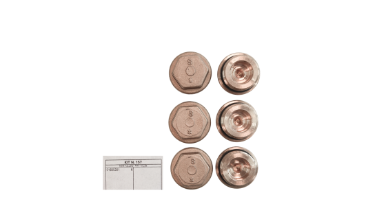 Kit 164 Messing ring (3x), gezien van voren