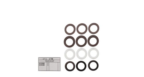 Interpump Kit 170 Set LD + HD afdichtingen Ã˜20mm (3x) Serie 66, gezien van voren