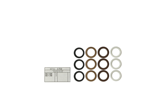 Interpump kit 172 Set LD + HD afdichtingen Ã˜22mm (3x) Serie 66, gezien van voren