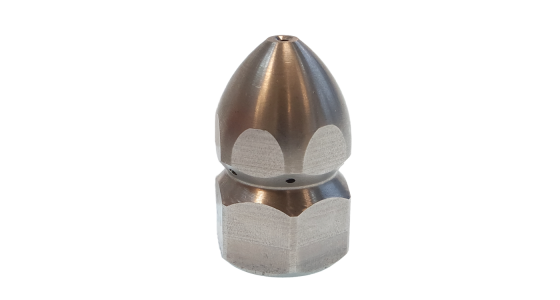 Roterende rioolnozzle Zonder voorboring 0.055 3x 0,85 1/4" bi, gezien van voren