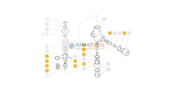 VB80/150-280-400 - Reparatieset voor drukregelaar - RVS303 - 12-delig