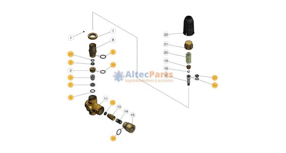VB-HT33/36 - Reparatieset voor drukregelaar - 11-delig