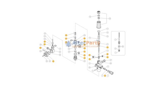Pulsar Zero - Reparatieset voor drukregelaar met PR5 schakelaar - 20-delig