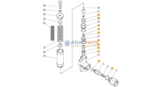 VB450/200-300 - Reparatieset voor drukregelaar - 11-delig