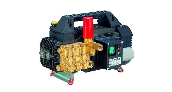 Interpump Quicky HU 4/70 EU Misting pomp/motorset direct gekoppeld Messing pompkop Serie 51, zijaanzicht