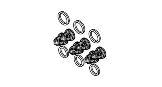 Mazzoni Kleppenset (6x) - Serie GM Ø25/28mm Plunjer - P9.001.008