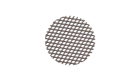 Zeef LS10 / LS12 Ã˜25 x 0,5mm RVS, gezien van voren