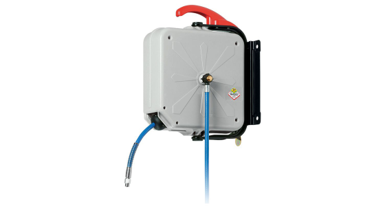Raasm luchtslanghaspel S440 Serie Automatisch oprollend Messing swivel Zwenkbaar Kunststof, gezien van voren