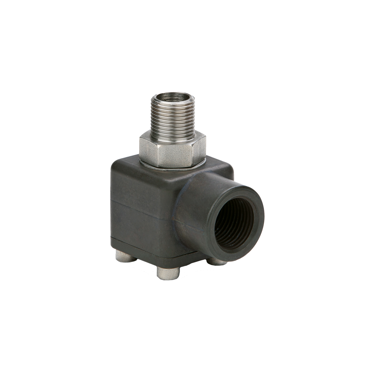 swivel 90 graden voor teha slanghaspel aluminium rvs