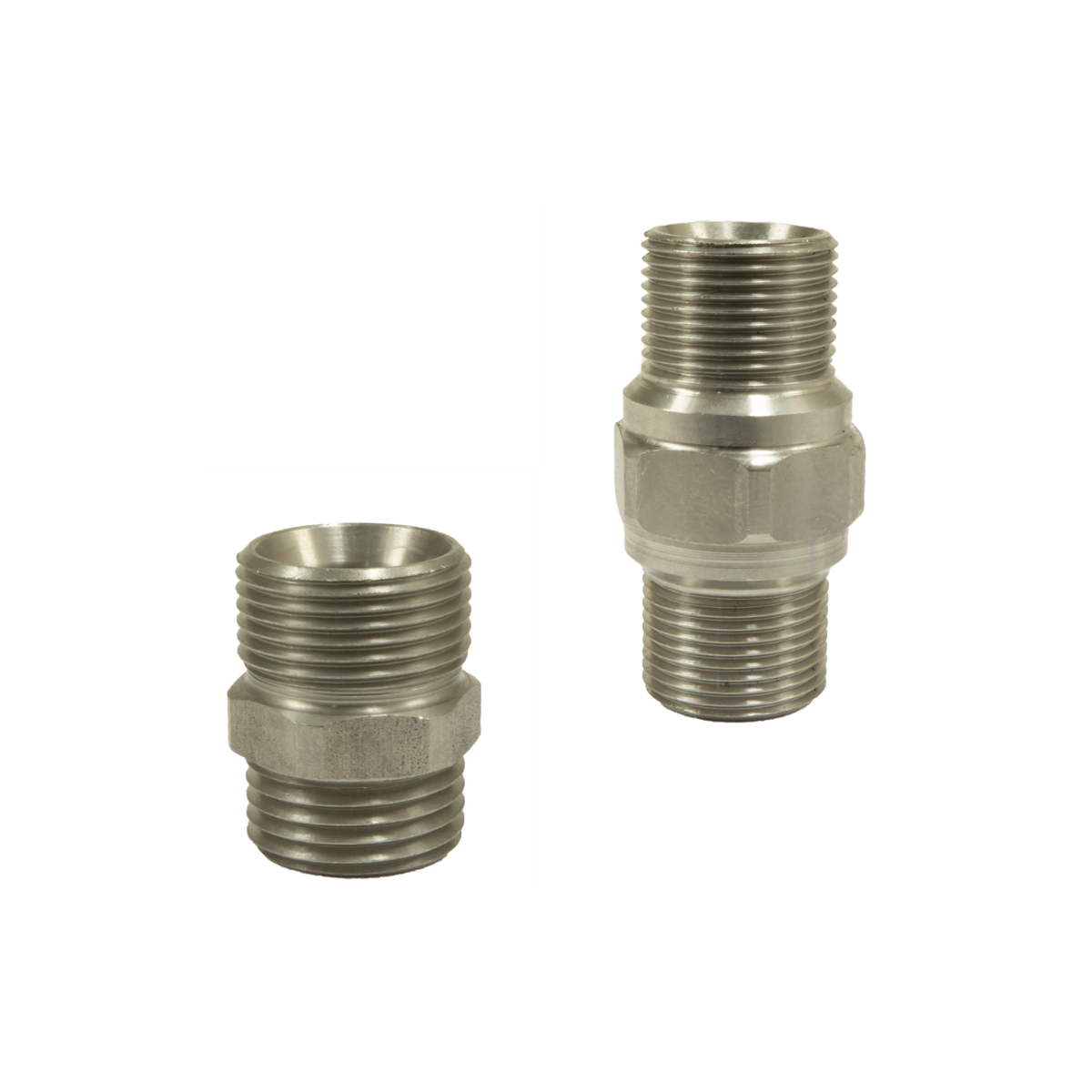 M22 dubbele nippel RVS