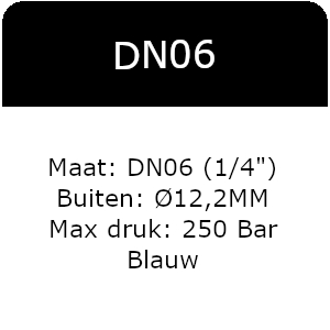 1SC - DN06(1/4&quot;) - Max 250 Bar - Blauw