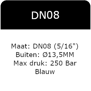 1SC - DN08(5/16&quot;) - Max 250 Bar - Blauw