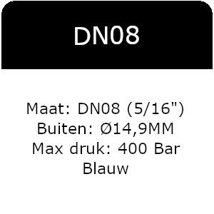 2SC - DN08(5/16&quot;) - Max 400 Bar - Blauw